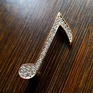 D'Orlan music note brooch